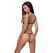 Откровенные трусики-стрепы с кружевом Passion Exclusive SOLON THONG black, размер XXL/XXXL картинка 2