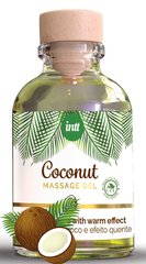 Зігріваючий масажний гель для інтимних зон Intt Coconut Vegan (30 мл) зображення