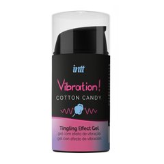 Рідкий їстівний вібратор Intt Vibration Cotton Candy, солодка вата (15 мл) зображення