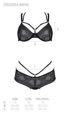 Красивий комплект Passion ECO DROSERA BIKINI black, розмір L/XL  зображення