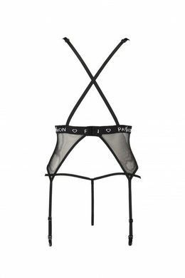 Стильный корсет + стринги Passion Exclusive MIRAJANE CORSET black, размер XXL/XXXL картинка