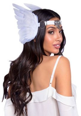 Повязка на голову с перьями Leg Avenue Feather headband White картинка