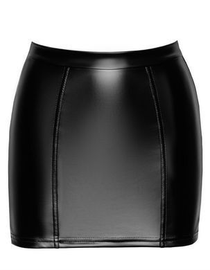 Спідниця з мереживом та шнурівкою ззаду Noir Handmade F341 Powerwetlook and lace skirt, розмір S зображення