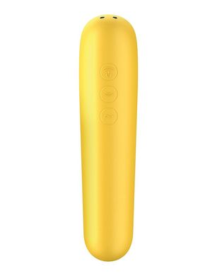 Смарт вібратор і вакуумний стимулятор 2-в-1 Satisfyer Dual Love Yellow (діаметр 3,3 см) зображення