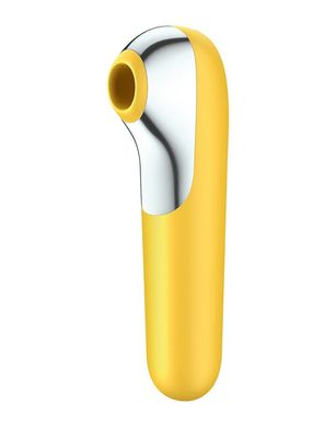Смарт вибратор и вакуумный стимулятор 2-в-1 Satisfyer Dual Love Yellow (диаметр 3,3 см) картинка
