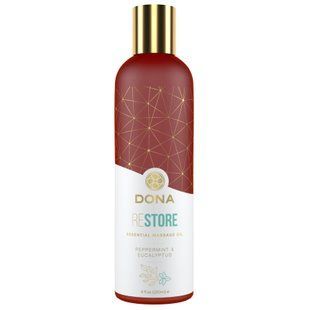 Массажное масло DONA Restore Peppermint & Eucalyptusl Перечная мята и эвкалипт (120 мл) картинка