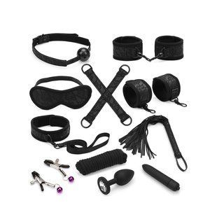 Набор для БДСМ Liebe Seele Black Lace and Neoprene 11pcs Bondage Kit (11 девайсов) картинка