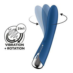 Вібратор для точки G з ротацією Satisfyer Spinning Vibe 1 Blue (діаметр 3,5 см) зображення