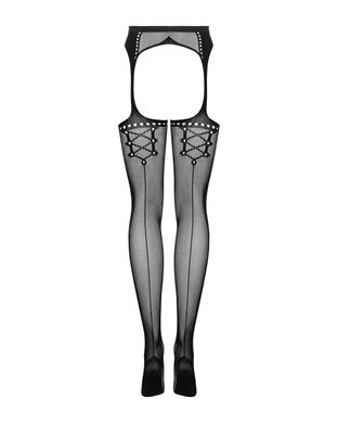 Сексуальні панчохи із поясом Obsessive Garter stockings S314 black, розмір S/M/L зображення