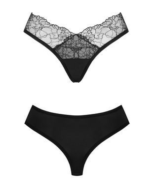 Сатиновый комплект: майка+трусики Obsessive Bella Rou top & panties, размер XS/S картинка