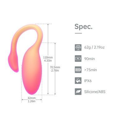 Смарт-виброяйцо Magic Motion Flamingo Max Orange (диаметр 3,2 см) картинка
