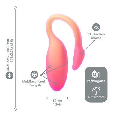 Смарт-виброяйцо Magic Motion Flamingo Max Orange (диаметр 3,2 см) картинка