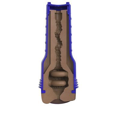 Мастурбатор-попка Fleshlight Boost Blast Female Medium Dark Flesh, плаваючі кільця Turbo Tech зображення