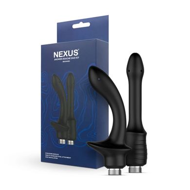 Набір насадок для анального душу Nexus BEGINNER Shower Douche Duo Kit Black (2 шт) зображення