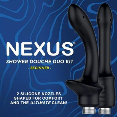 Набор насадок для анального душа Nexus BEGINNER Shower Douche Duo Kit Black (2 шт) картинка