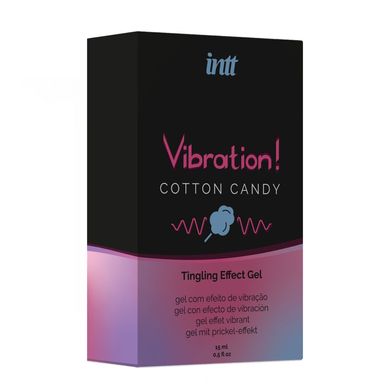 Рідкий їстівний вібратор Intt Vibration Cotton Candy, солодка вата (15 мл) зображення