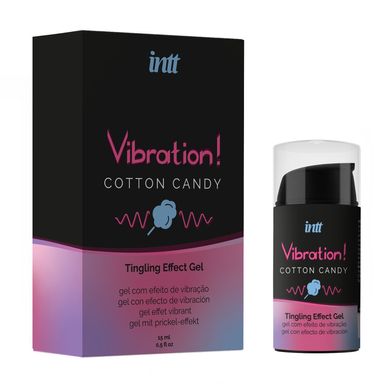 Рідкий їстівний вібратор Intt Vibration Cotton Candy, солодка вата (15 мл) зображення