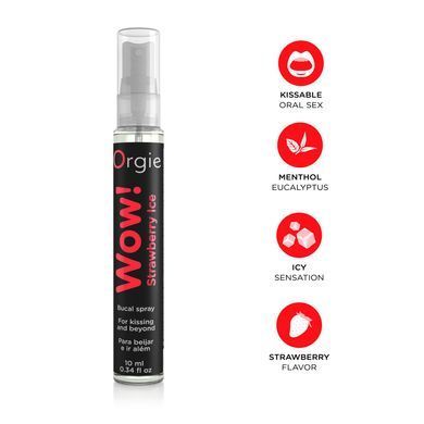 Спрей для орального секса охлаждающий Orgie Wow! Bucal spray Strawberry Ice, клубника (10 мл) картинка