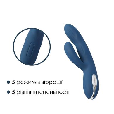 Вибратор-кролик с пульсирующей областью для точки G Svakom Aylin Dark Blue (диаметр 3,3 см) картинка