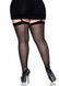 Панчохи під пояс зі швом ззаду Leg Avenue Sheer backseam stockings + PLUS SI Black картинка 1