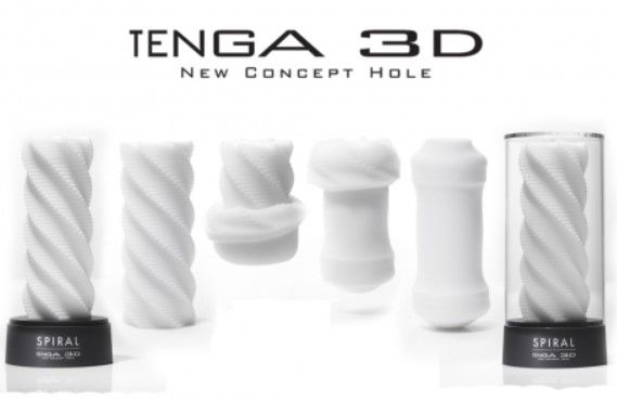 Мастурбатор у прозорому корпусі Tenga 3D Spiral (спіралі) зображення