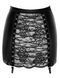 Спідниця з мереживом та шнурівкою ззаду Noir Handmade F341 Powerwetlook and lace skirt, розмір S картинка 4