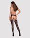 Сексуальні панчохи із поясом Obsessive Garter stockings S314 black, розмір S/M/L картинка 6