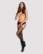 Сексуальні панчохи із поясом Obsessive Garter stockings S314 black, розмір S/M/L картинка 5