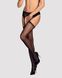 Сексуальні панчохи із поясом Obsessive Garter stockings S314 black, розмір S/M/L картинка 1