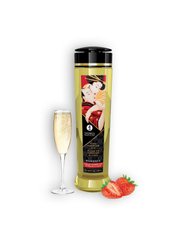 Масажна олія зволожуюча Shunga Romance Sparkling Strawberry Wine Шампанське і полуниця (240 мл) зображення