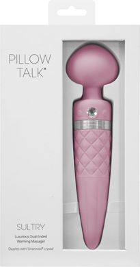 Вібромасажер - мікрофон з кристалом Сваровськи PILLOW TALK Sultry Pink (з ротацією та нагріванням) зображення