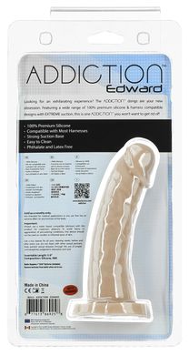 Вигнутий фалоімітатор на присосці ADDICTION Edward 6″ Curved Dong + віброкуля в подарунок (діаметр 3,9 см) зображення