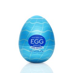 Мастурбатор-яйцо с двойным волнистым рельефом Tenga Egg Wavy II Cool (охлаждающий) картинка