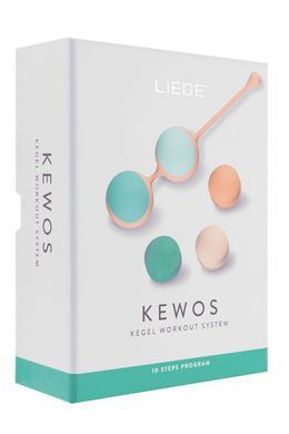 Набор вагинальных шариков Liebe Kewos Peach/Mint (15, 25, 35, 45 и 55 г.) картинка