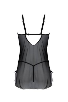 Прозора сорочка + трусики з доступом Passion ECO DROSERA CHEMISE black, розмір L/XL зображення