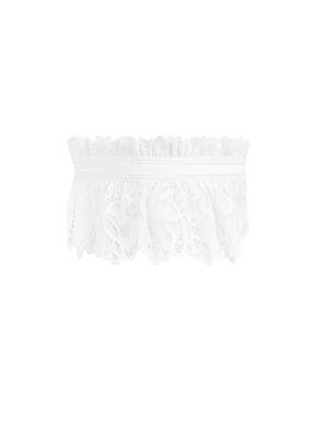Мереживна підв'язка на ногу з бантиком Obsessive Amor Blanco garter зображення