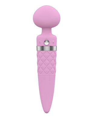 Вибромассажер - микрофон с кристаллом Сваровски PILLOW TALK Sultry Pink (с ротацией и нагревом) картинка