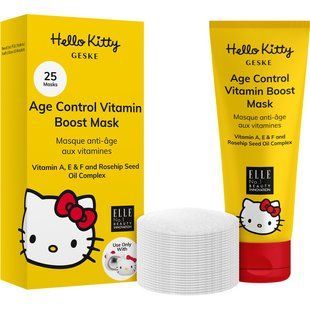 Антивікова маска з вітамінним комплексом GESKE Age Control Vitamin Boost Mask by Hello Kitty Head (50 мл + 25 серветок) зображення