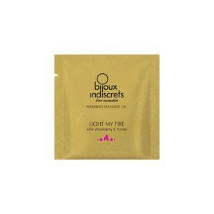 Пробник масажної олії Bijoux Indiscrets Light my Fire &ndash; Wild Strawberry & Honey (2 мл) зображення