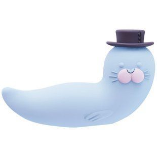 Вакуумний стимулятор і вібратор-тюленчик CuteVibe Franky Blue (діаметр 3 см) зображення