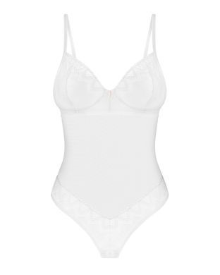 Очаровательное боди Obsessive Alissium Teddy White, размер XS/S картинка