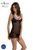 Прозора сорочка + трусики з доступом Passion ECO DROSERA CHEMISE black, розмір L/XL зображення