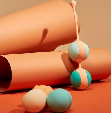 Набор вагинальных шариков Liebe Kewos Peach/Mint (15, 25, 35, 45 и 55 г.) картинка
