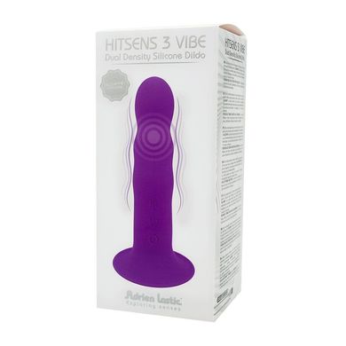 Ділдо з вібрацією Adrien Lastic Hitsens 3 Vibe Purple (діаметр 4 см, довжина 18,2 см) зображення