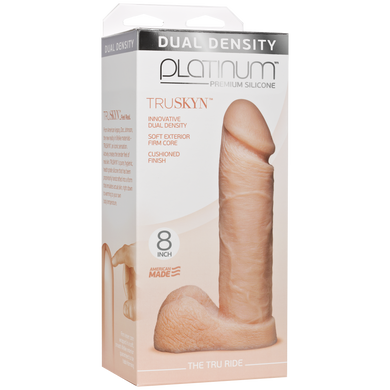 Фалоімітатор реалістик Doc Johnson Platinum TRUSKYN The Tru Ride 8 Inch (діаметр 4,8 см) зображення