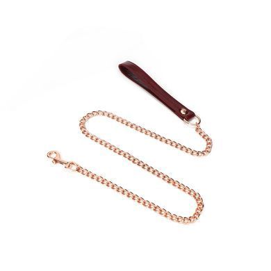 Шкіряний нашийник з повідцем Liebe Seele Wine Red Collar and Leash зображення
