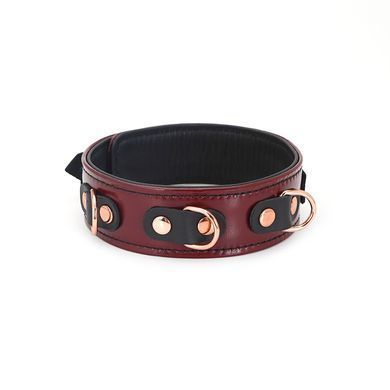 Шкіряний нашийник з повідцем Liebe Seele Wine Red Collar and Leash зображення