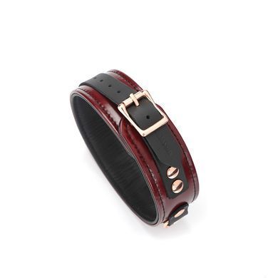 Шкіряний нашийник з повідцем Liebe Seele Wine Red Collar and Leash зображення
