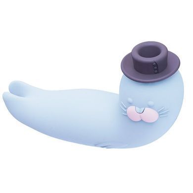 Вакуумний стимулятор і вібратор-тюленчик CuteVibe Franky Blue (діаметр 3 см) зображення