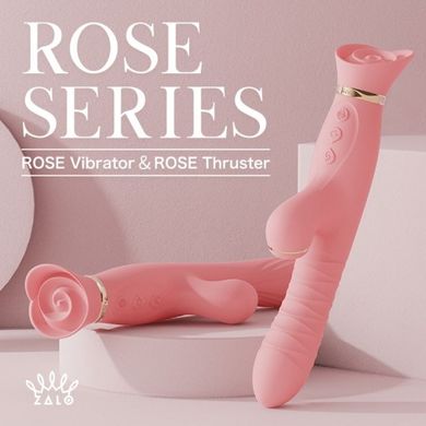 Вібратор-кролик з підігрівом та вакуумною стимуляцією Zalo ROSE Vibrator Strawberry Pink (діаметр 3,7 см) зображення